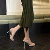 Summers PVC Transparent Women Slippers Shoes Casual Street Style Ladies Elegant Party Dress High Heel Slides
