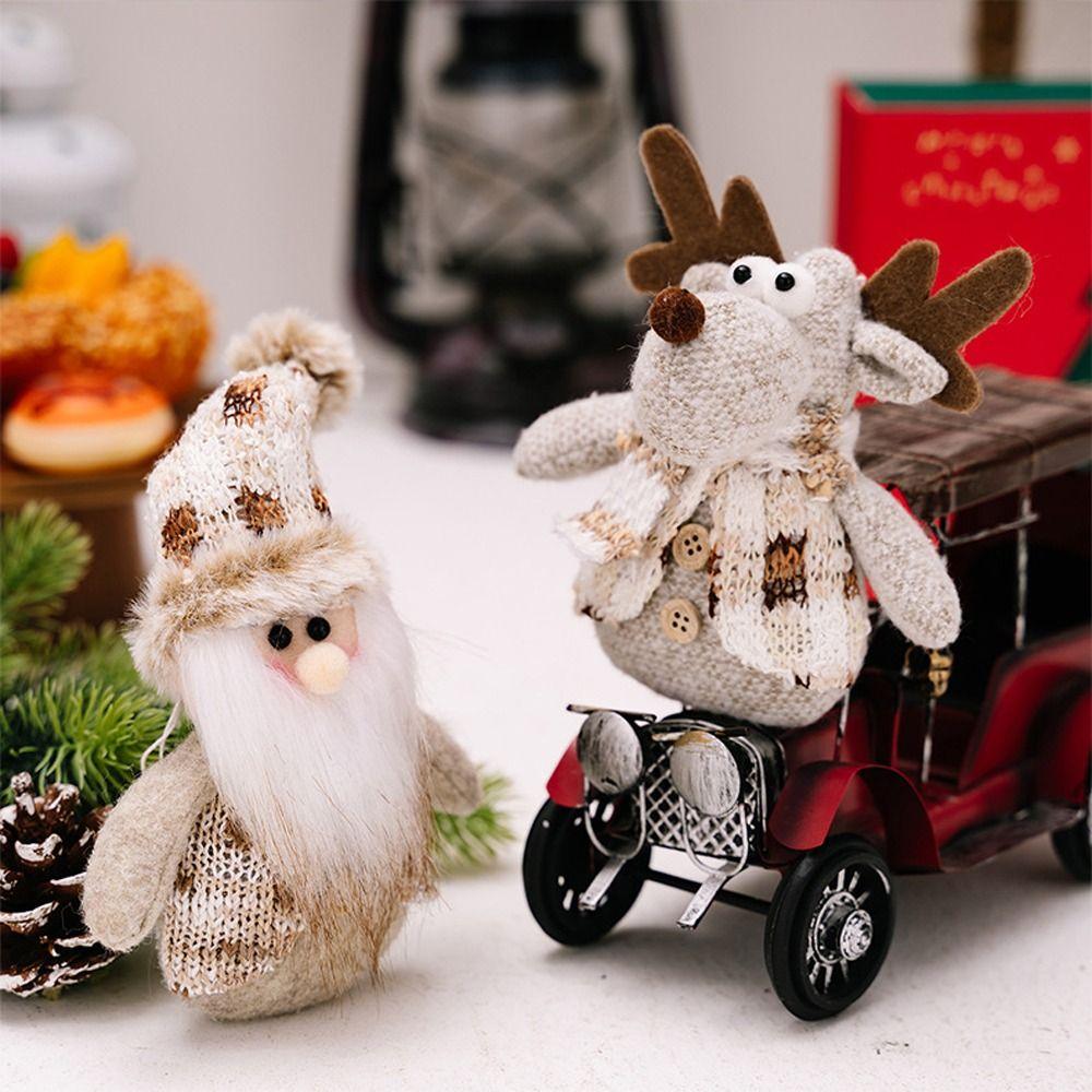 

Изысканная кукла Санта-Клауса, снеговик, лось, рождественское украшение, кулон на рождественскую елку, праздничный подарок