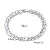 ZAKOL Fashion Geometry Cubic Zirconia Heart Chain Bracelets for Women Luxury Silver Color Bridal Wedding Dress Jewelry