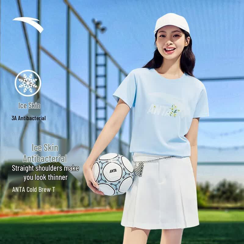 Anta Women's Cold Brew Printed Short Sleeve T-Shirt