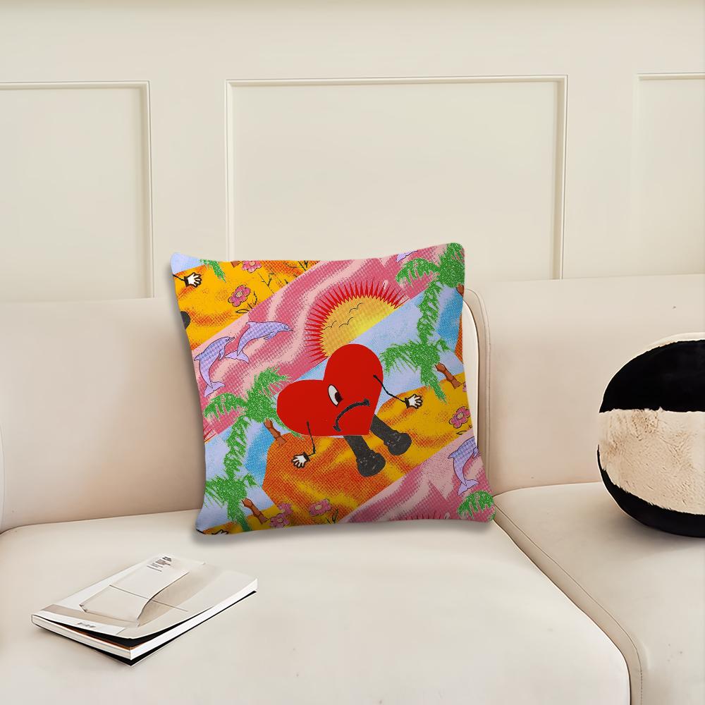 Rapper B-Bad Music B-Bunny cushion cover Pillow Cover Decoration Room Home Sofa living Office Car Nordic Simplicity