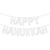 Happy Hanukkah Banner Hanukkah Party Decorations Chanukah Festival Garland Party Supplies for Fireplace Mantle, Happy Chanukah 16 inch Multicolor