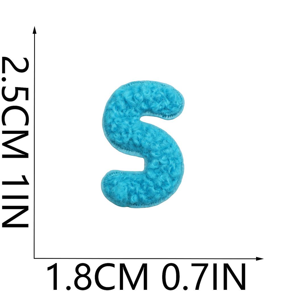Towel Embroidery English Alphabet Embroidery Cloth Sticker Small Number Patch Sticker Bag Decoration Chenille Embroidery Label Ironing