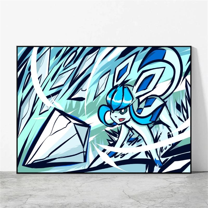 Canvas Wall Art Pokemon Genga Aesthetic Poster Cuadros Best Gifts Kid Action Figures Modern Home Modular Painting Waterproof
