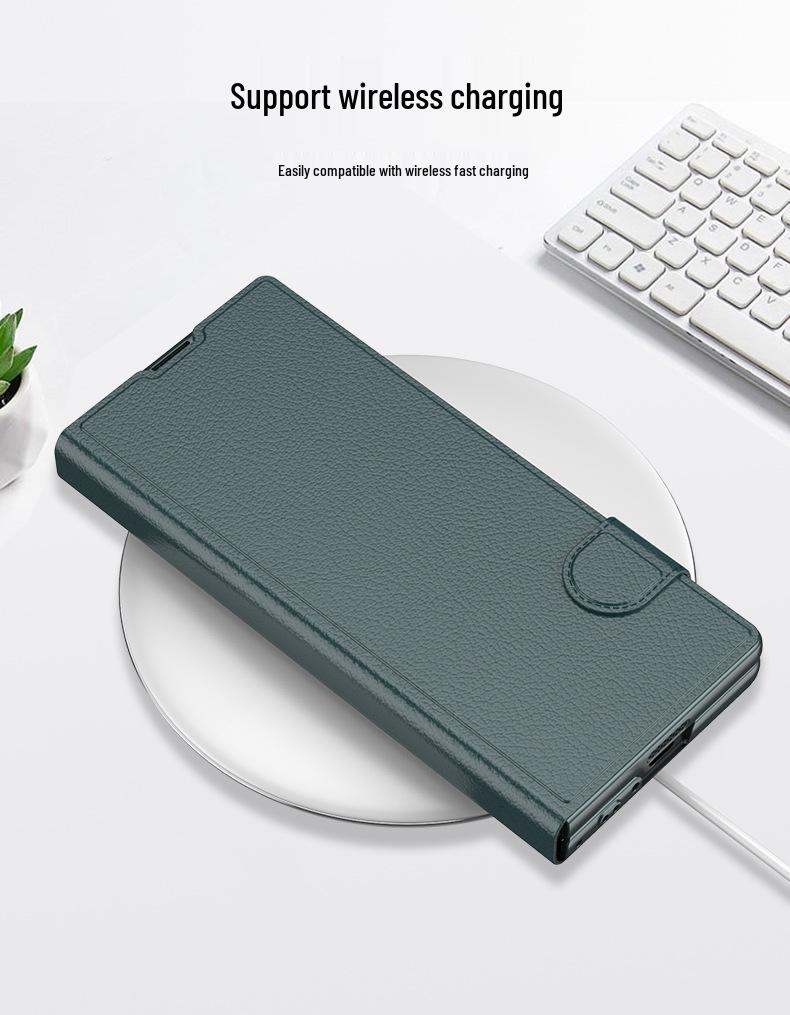 Samsung Z Fold6 Leather Flip Case: Cross-border Creative Business Shell-Screen Integrated Design