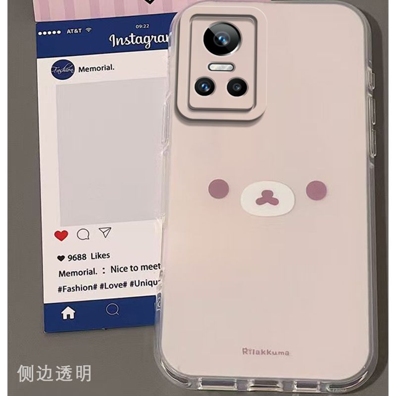 Cute Easy Bear RealmeGTNeo3 Mobile Phone Case Premium All-Inclusive Silicone Soft Protective Case Ins