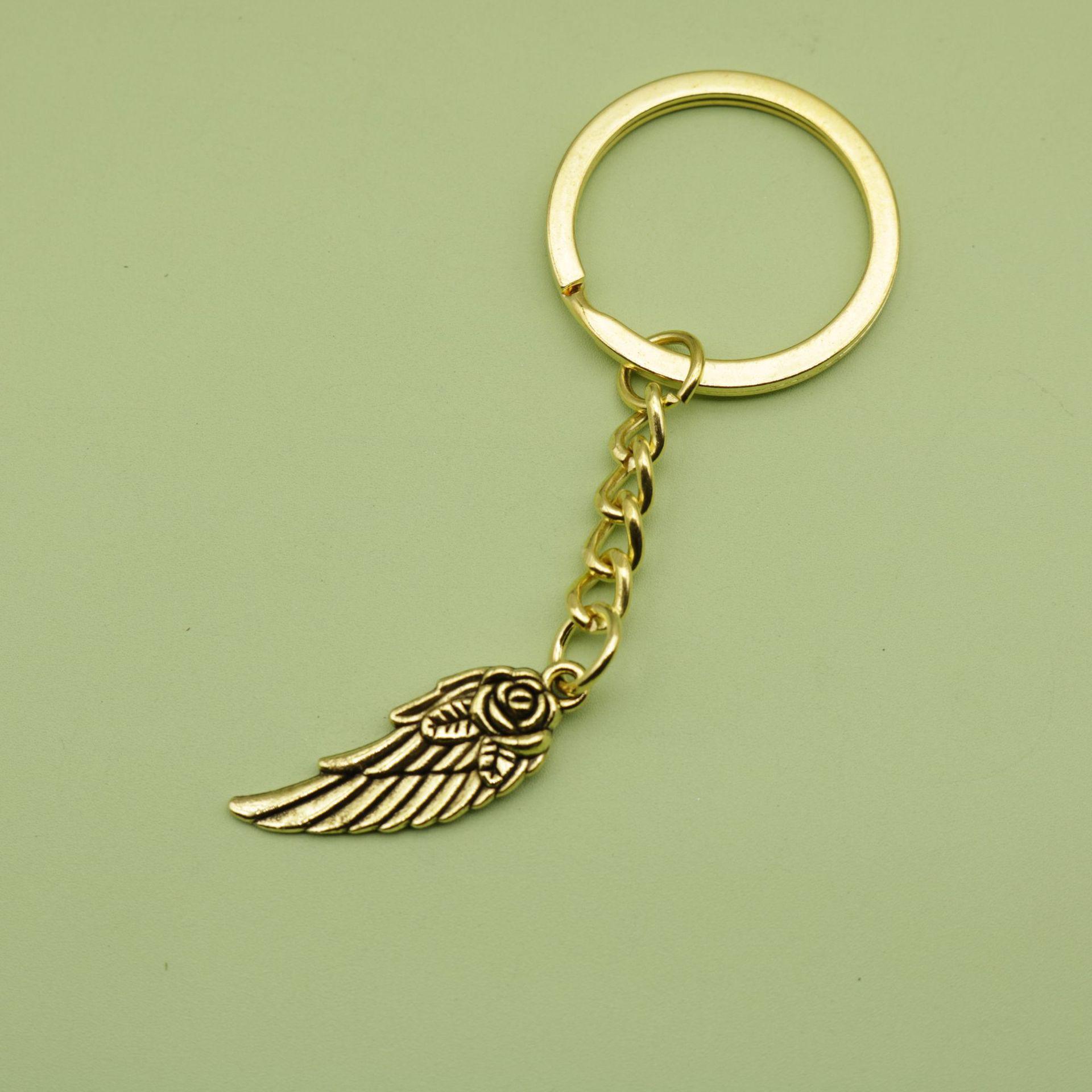Hot Selling Wing Feather Keychain Pendant Jewelry