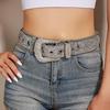 Trendy Y2K Rhinestone Buckle Wide Waist Belt Chain for Women