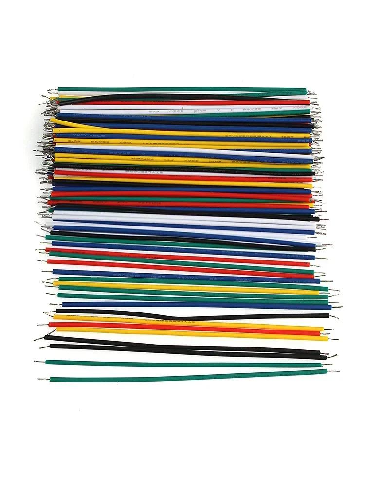 120/240 Stück Hochwertiger 26AWG Jumper-Draht 6 Farben Verzinnter Draht 8 cm für PCB und Breadboard Kabeldrähte DIY Elektronik-Bausatz