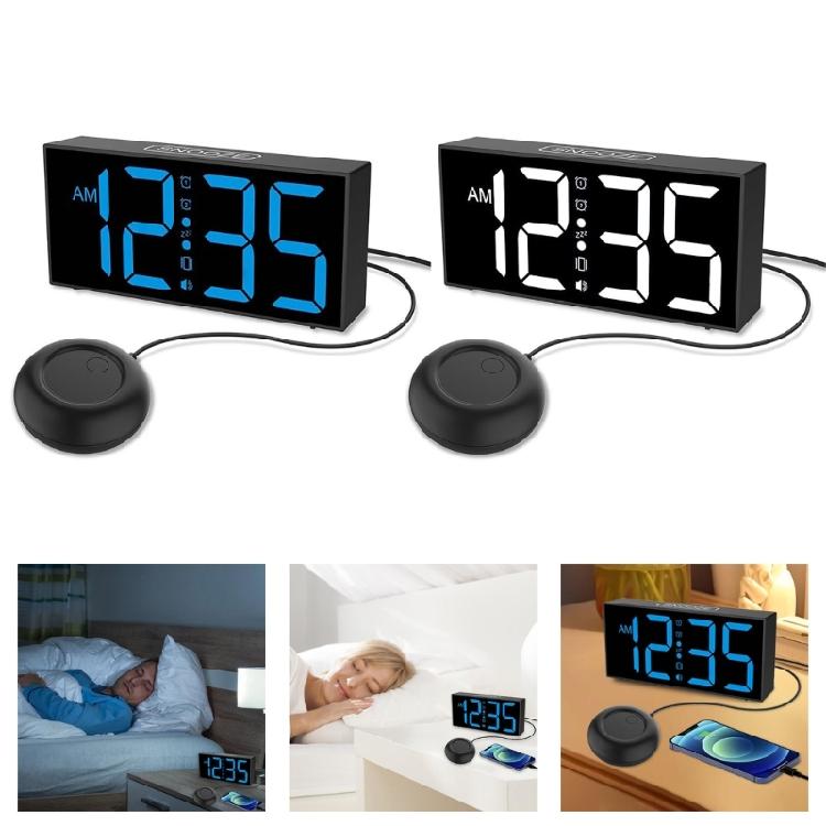 Alarm Clocks for Bedrooms Heavy Sleepers,Vibrating Alarm Clock with Bed Shaker,4Dimmers,Snoozes Brightness Adjustable