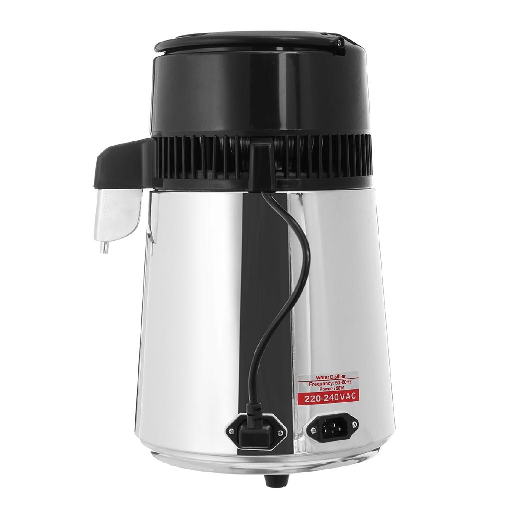 750W 4L Pure Water Filters Distiller Electric Stainless Steel Household Purifier Container Filter Distilled Water Machine