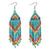 Bohemian Women Party Multicolor Beads Drop Dangle Statement Earrings Jewelry