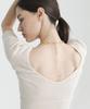 FOETTE Leaf Short Sleeve Crop Top - Beige