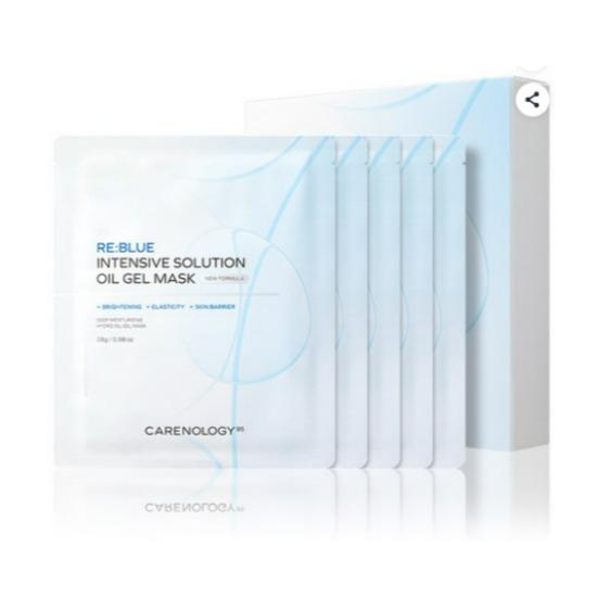 Carenology95 Reblue Intensive Solution Oil Gel Mask Deep Hydration Nourishing Sheet Mask 5pcs