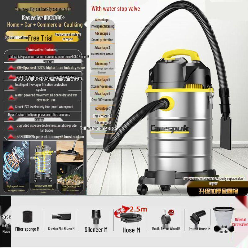 Hochleistungs-Nass-/Trockensauger für den Heim-, Hotel-, Auto- und Industriegebrauch