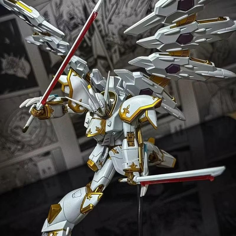 HG 1/144 Garuda Black Knight Team Divine Bird With Light Wings Mech Assembly Model Kits Action Figures Ornament Boy Puzzle Toy