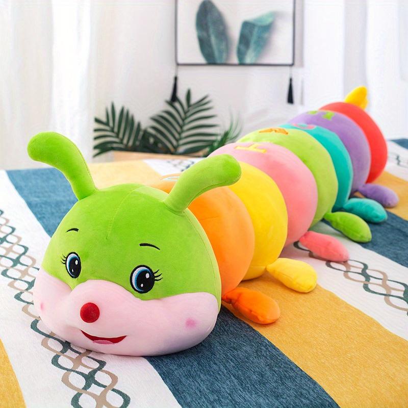 

Colorful Plush for CATERPILLAR Toy, Soft Polyester Decorative Pillow Doll, Creative Long Striped Bug Design, Funny, Soft Letters