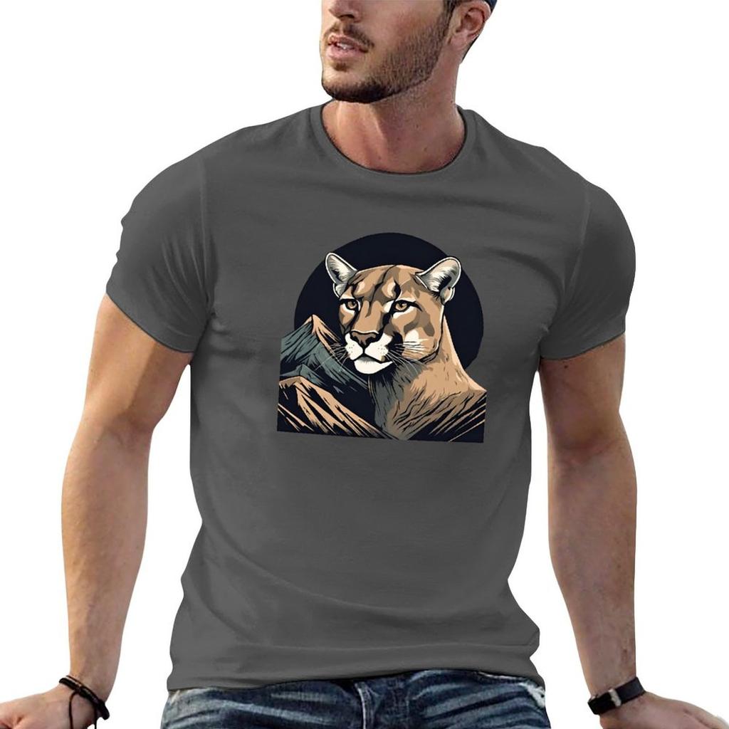 Cougar Mountain Lion Tshirt Funny T Shirts Cotton Unisex T Shirts High Quality Luxury Brand T Shirt Unisex Luxury Tshirt