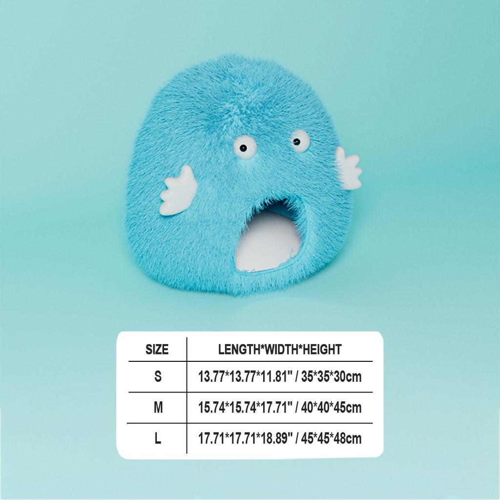 Katzenbett Haus Hundehütte Niedlicher Monster Cartoon Warmes Plüsch Kätzchen Kissen Korb Zelt Welpen Höhle Nest Matte Tasche Indoor Haustierbedarf