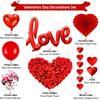 Valentine's Day Balloons Decorations LOVE Letter Balloon Heart Foil Balloon Rose Petals Confetti Balloons Wedding Supplies