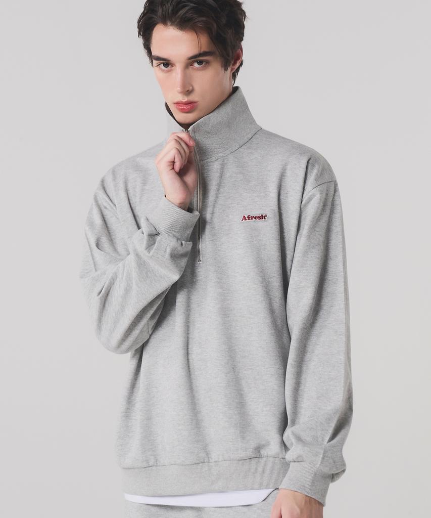 Eopeuleswi New Bigin Half-Zip Sweatshirt_Melange Gray Training