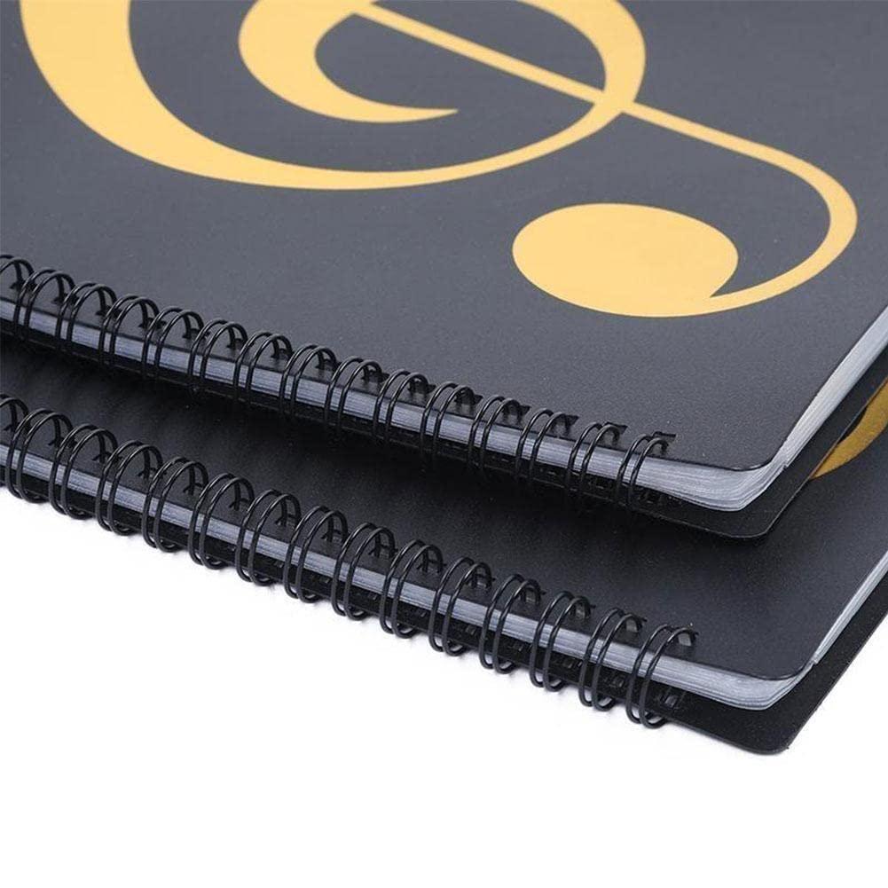 Flexible 40 Pages Piano Music Score Folder A4 Music Book Clip Sheet Note Folder Piano Paper Sheets Music Binder For Practice Quality