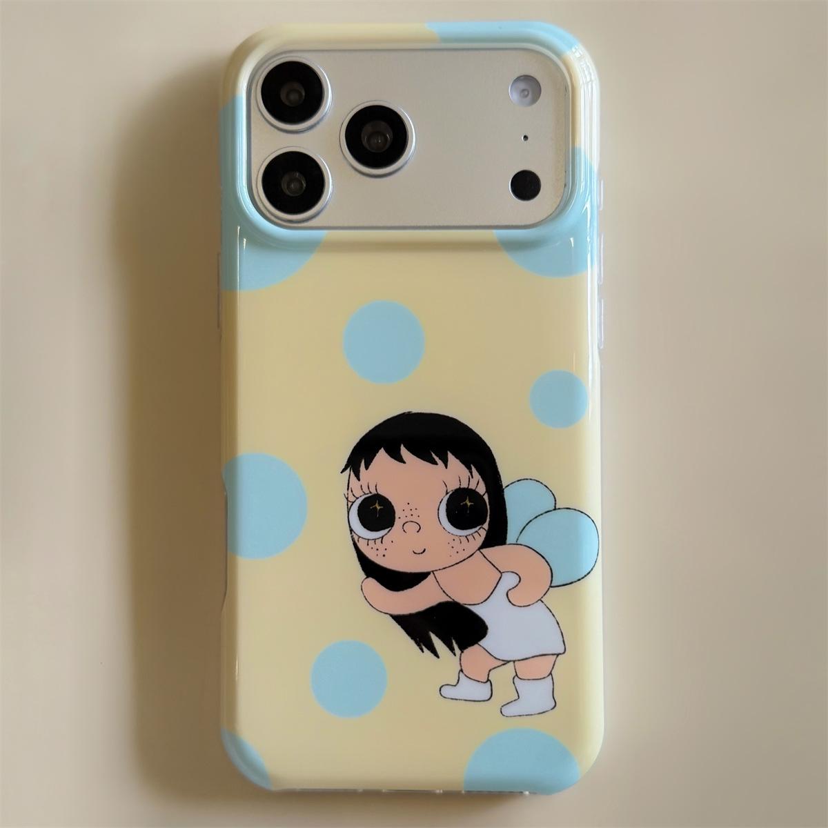 

Polka Dot Cartoon Double Layer iPhone 15 Anti-Fall Case for Apple 17/16 Pro Max 15Pro Max