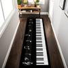 Tappeto Runner Moderno Tasti di Pianoforte Note Musicali Antiscivolo Morbido Tappetino Musicale Artistico per Corridoio Cucina Camera da Letto Decorazione Casa Regalo