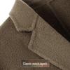 Futing Men's Mid-Length Wool & Cashmere Overcoat