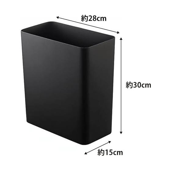 Yamazaki Jitsugyo Trash Can Tower Square Black 2916