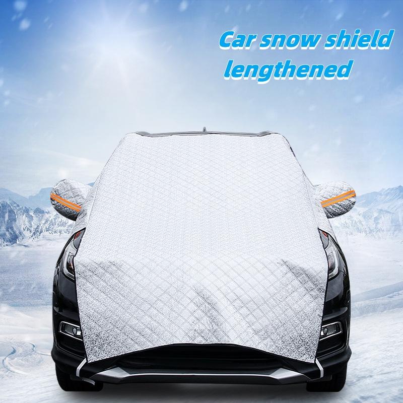 Car snow shield front windshield snow, frost and frost cover Windows in winter with thickened clothing cover in winter