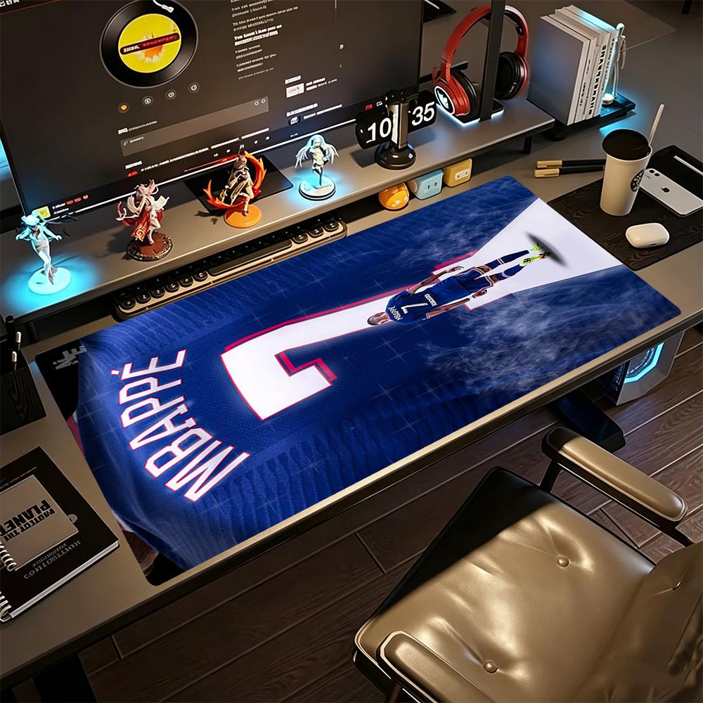 Star Player Kylian Mbappé Large Mouse Pad Keyboard Pad Office Mouse Mats Non-Slip Rubber Bottom Office and Gaming Desk Decoration