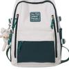 School Bag Male College Students Contrasting Color Splicing Couple Backpack 2025 New Multi-layer Primary and Secondary School Students Backpack