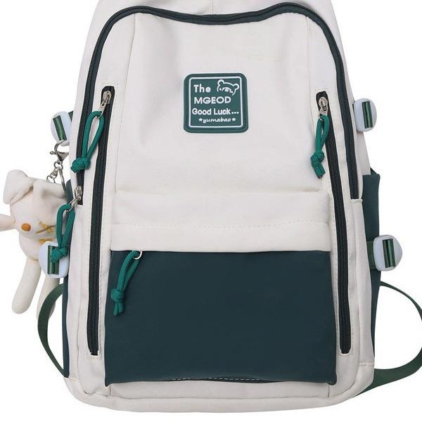 School Bag Male College Students Contrasting Color Splicing Couple Backpack 2025 New Multi-layer Primary and Secondary School Students Backpack