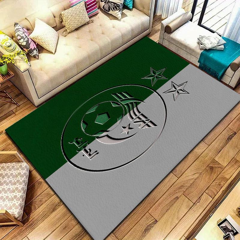 Algeria National Football Team Carpet Rug for Living Room Bedroom Home Sofa Decoration,Kids play Non-slip Floor Mat