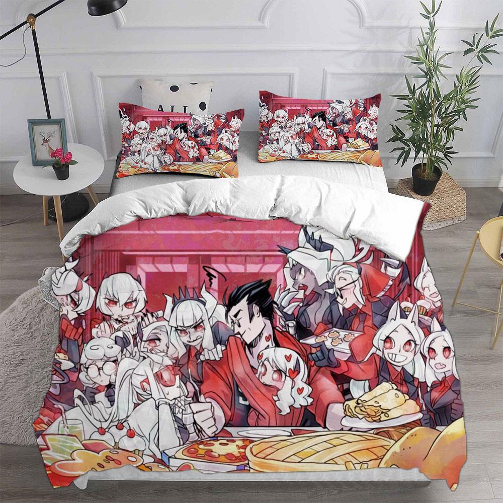 New Game Helltaker Bedding Sets Comforter Quilt Bed Cover Duvet Cover Pillow Case 2-3 Pieces Sets Kids Adult Size Home Textiles