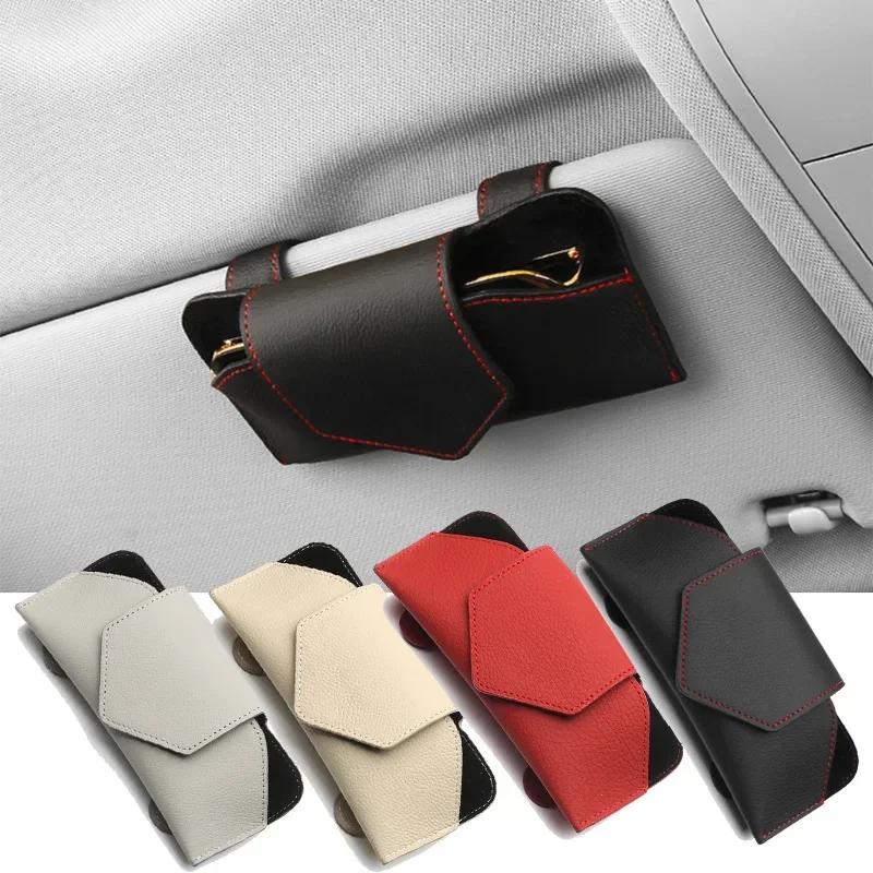 NEU Aufbewahrung Auto Brillenetui Auto Sonnenblende Brillenhalter Sonnenbrillenclip Karten-Ticket-Halter Multifunktion