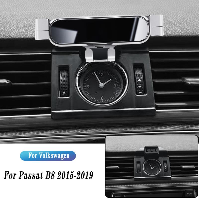Car Phone Holder For Volkswagen Passat B7 B8 B9 2011-2022 Gravity Navigation Bracket GPS Stand Air Outlet Clip Rotatable Support