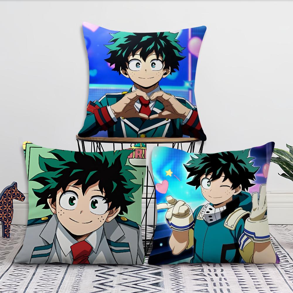 Anime M-My H-Hero Academia Izuku Midoriya Cushion Cover Living Room Headboard Office Bedroom Cushion Sofa Nap Time Pillow Case