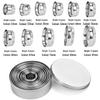 11-Piece Round Cookie & Cake Mold Set - Stainless Steel Mousse Rings & Fondant Cutters