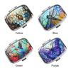 Small Pill Box & 2 Compartment Decorative Medicine Holder Metal Pill Organizer for Vitamins Fish Oil Supplements Pill Containe