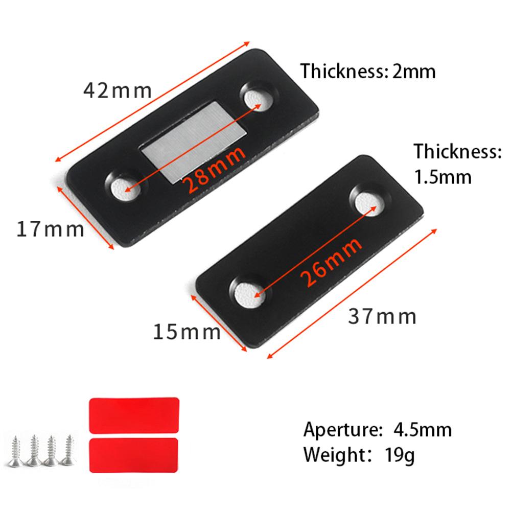 

2Pcs Set Magnetic Door Catch Stainless Steel Drawer Magnet Catch Kitchen Cabinet Closer with Adhesive Green Bronze