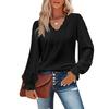 Stylish Women's T-Shirt  Fashionable Cutout Long-Sleeve Top