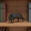 Standing Wolf Animal Model Sturdy for Imaginative Play, Kids