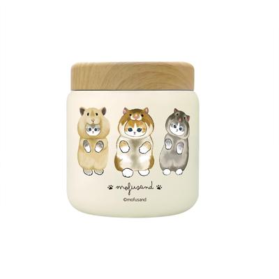 Mofusand Double Vacuum Stainless Steel Soup Pot 300ml [Ham Nyan] Lunch Jar Thermal Insulation for Commuting To School or Cute Cat 53-2154