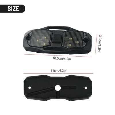 1xWhite Roll Bar Mount LED Dome Light Rock Light W/Switch For Polaris RZR UTV 4WD Car Excavator Pickup Wagon UTB Cab ATV SUV Bus