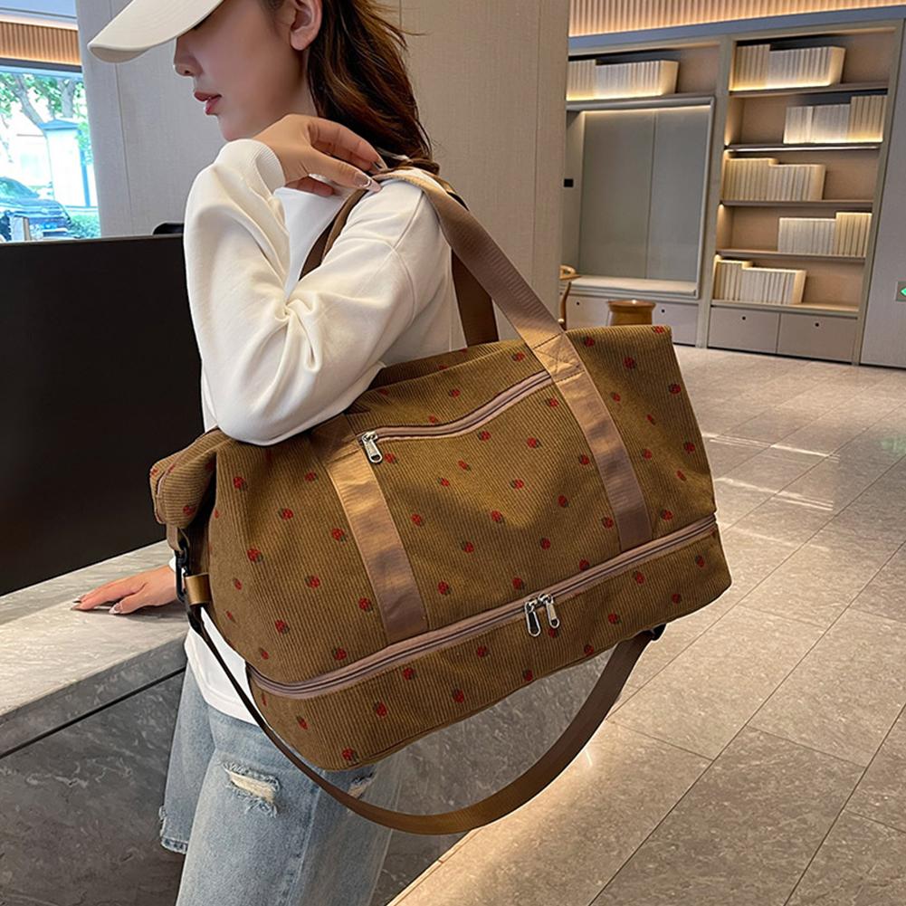 Travel Duffle Bag Sport Gym Bag with Shoe Compartment Carry On Tote Bag Overnight Bag for Women коричневый