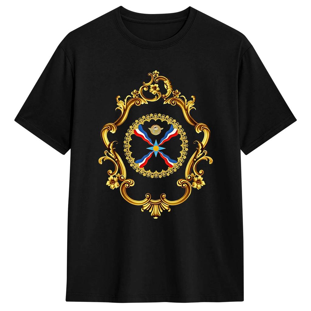 Assyrian Flag Tshirts Men Humor 100 Cotton Tees Crew Neck Short Sleeve T Shirts Plus Size Clothing