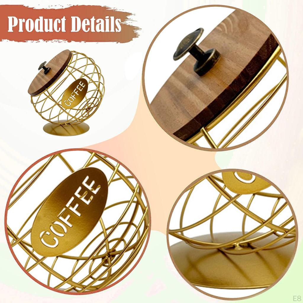 Coffee Capsule Holder, Desktop Container for Cafes, Hotels, Large Capacity, Counter Decoration,