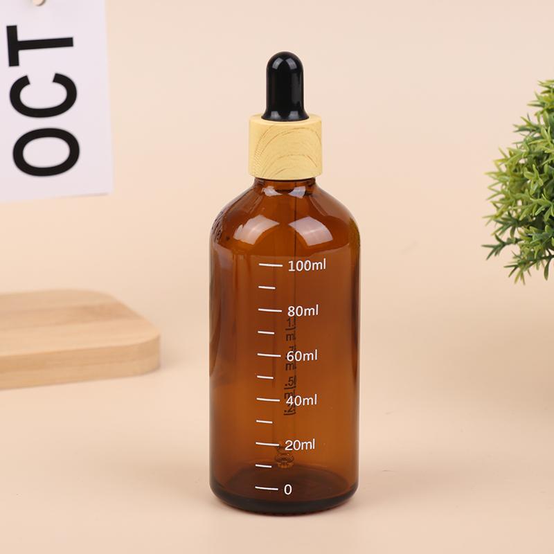 5Ml-100Ml Dropper Bottles With Scale Reagent Eye Drop Amber Glass Aromatherapy Liquid Pipette Bottle Refillable Bottles Travel